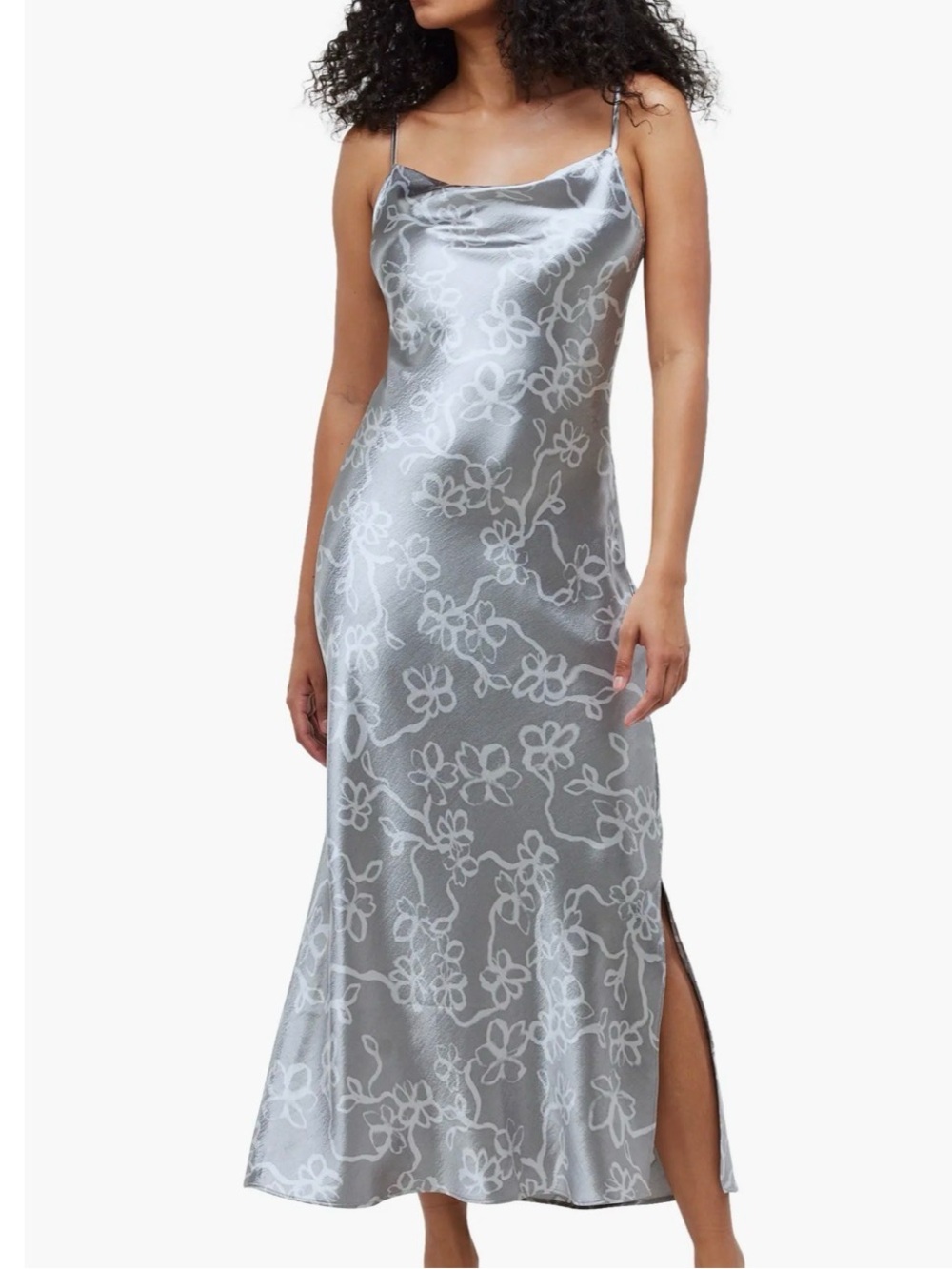 NWT Madewell Metallic Floral Midi Slip-dress New with tags Size 8